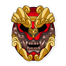 Flying warrior mask Bubble-free stickers
