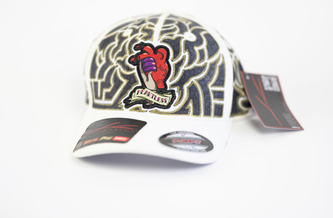 Hand painted one of a kind Heartless flexfit fitted hat