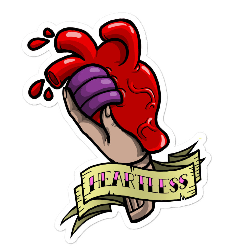Heartless Bubble-free stickers – Pako Pablos Studios